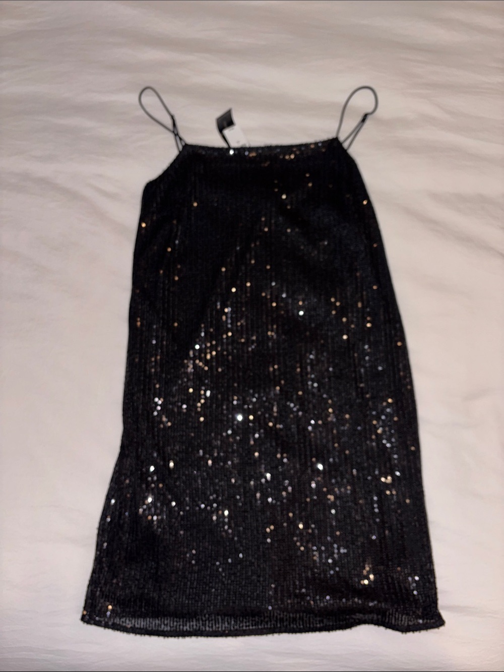 Banana Republic Black Sequin Mini Slip Dress